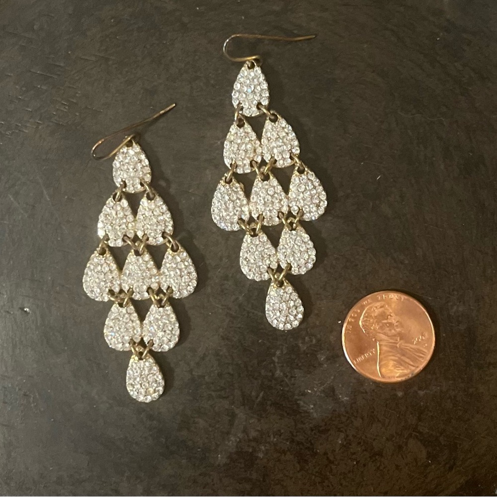 Elegant Silver Chandelier Earrings